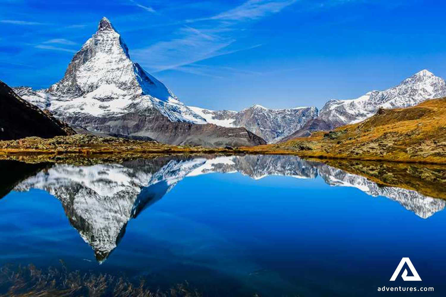 water reflection of matterhorn mountain