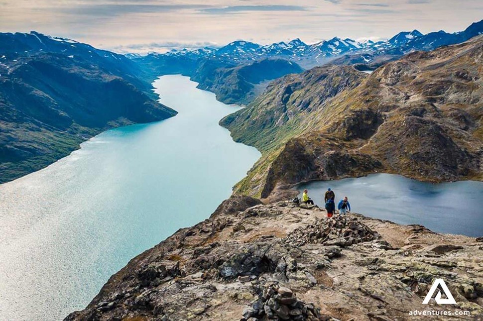 hiking and fjord view in norway