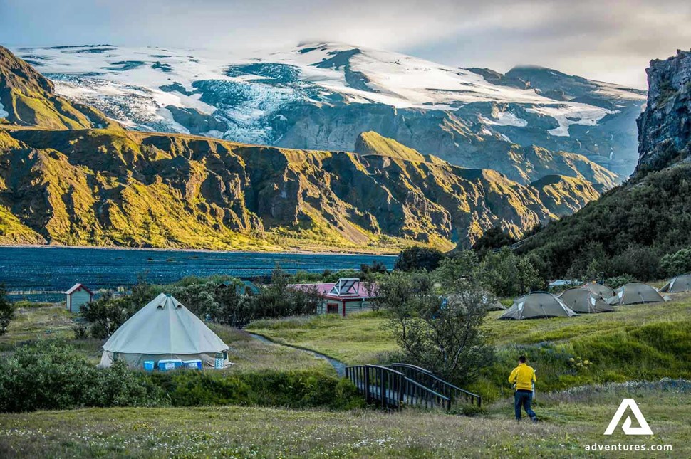 view of the campsite at basar in thorsmork