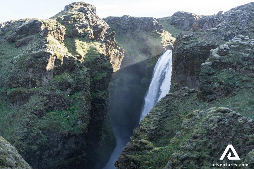 high waterfall on fimmvorduhals trail