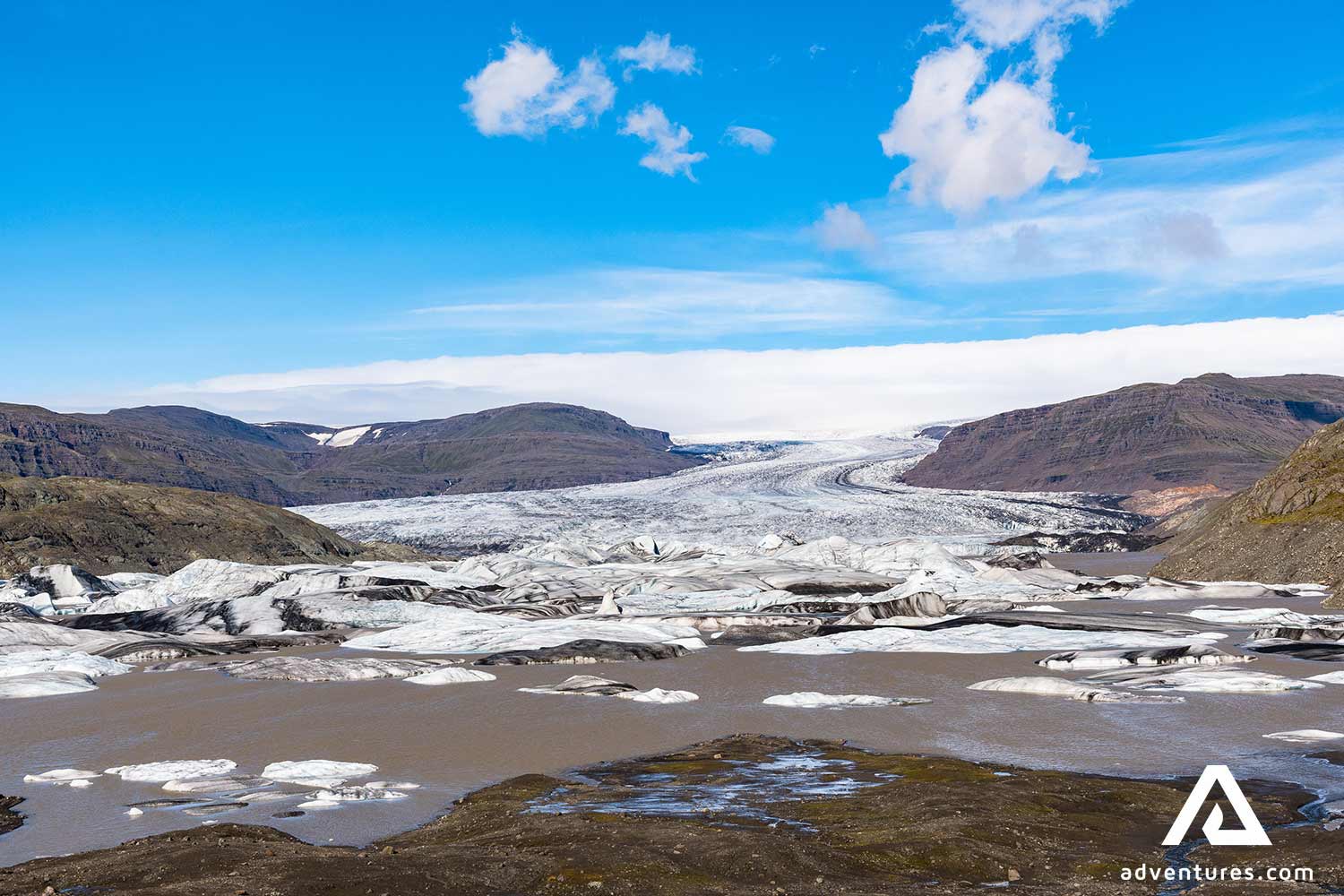hoffelsjokull glacier in south east iceland