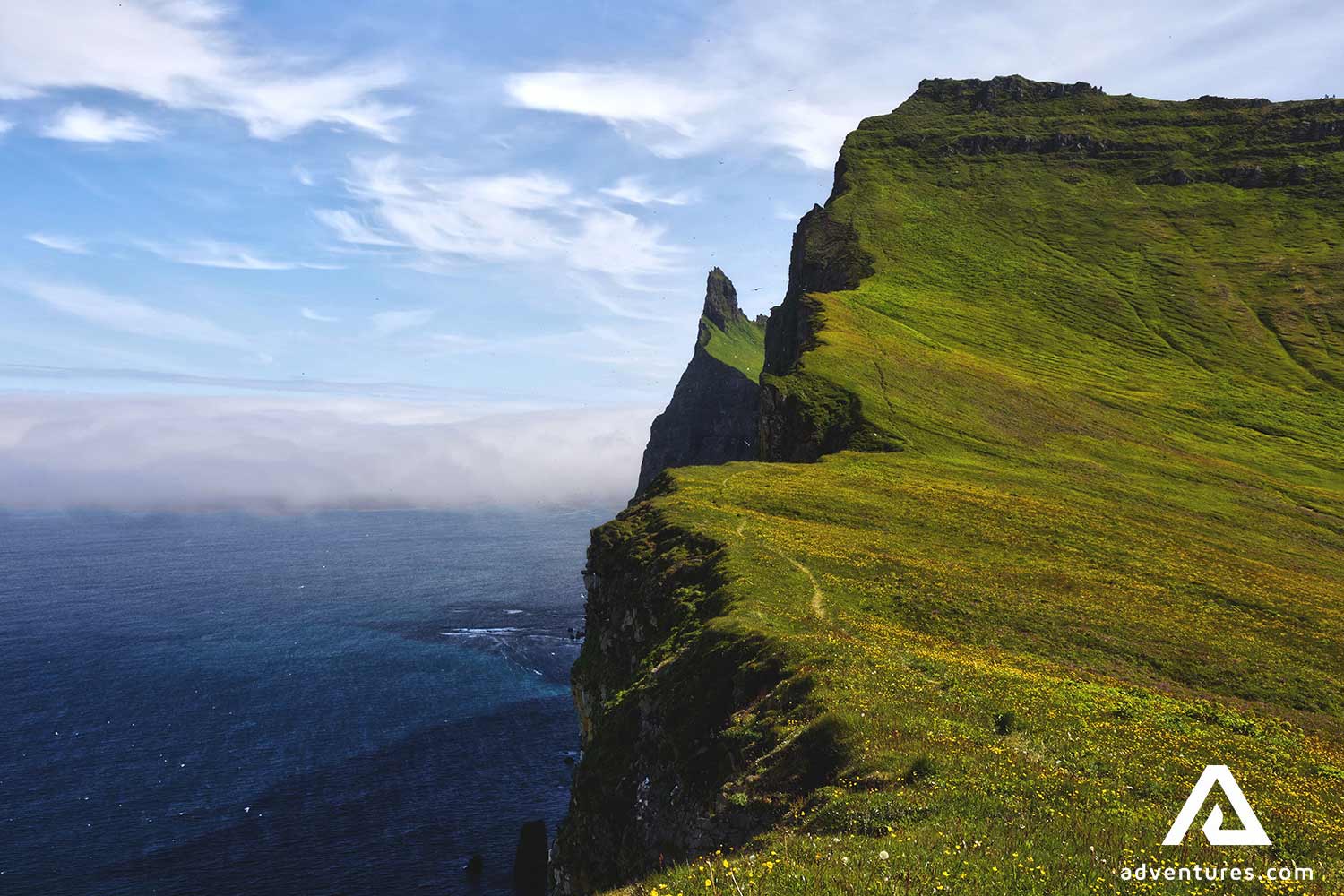 sharp cliffs in hornstrandir in iceland