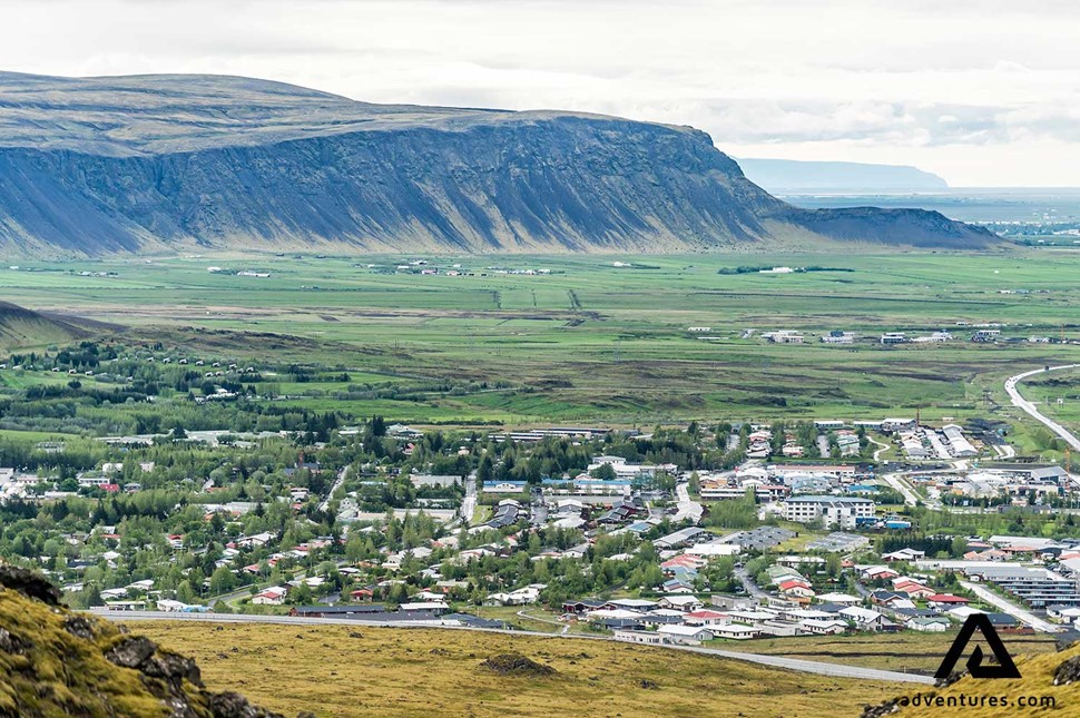 town of hveragerdi view in iceland
