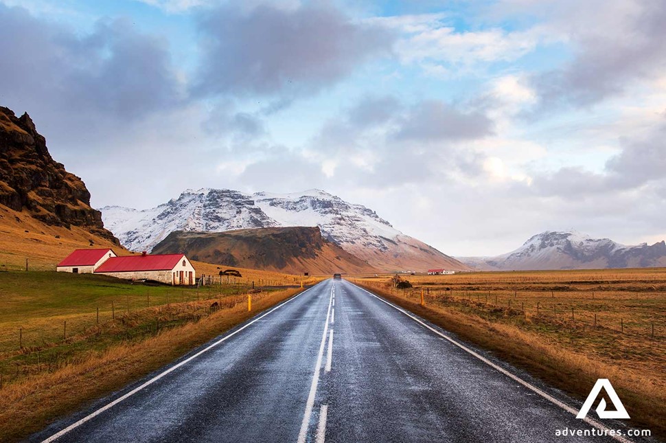 paved road near Vik in iceland