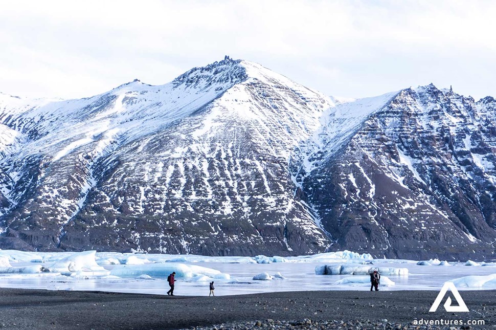 winter at skaftafell vatnajokull national park in iceland