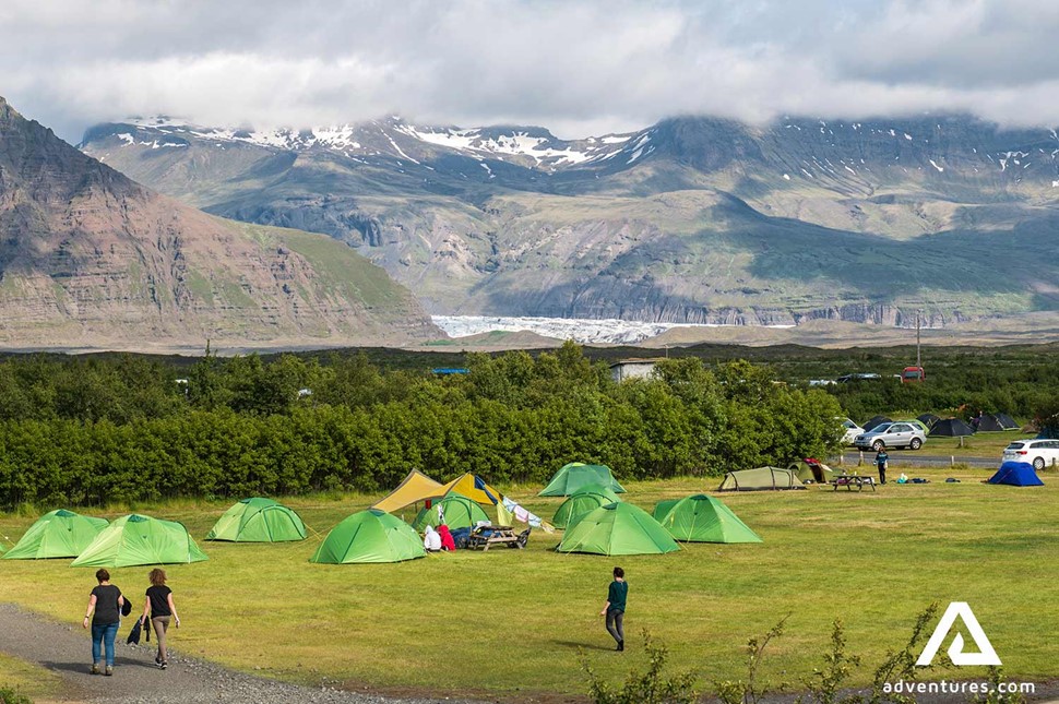 campsite in skaftafell vatnajokull national park