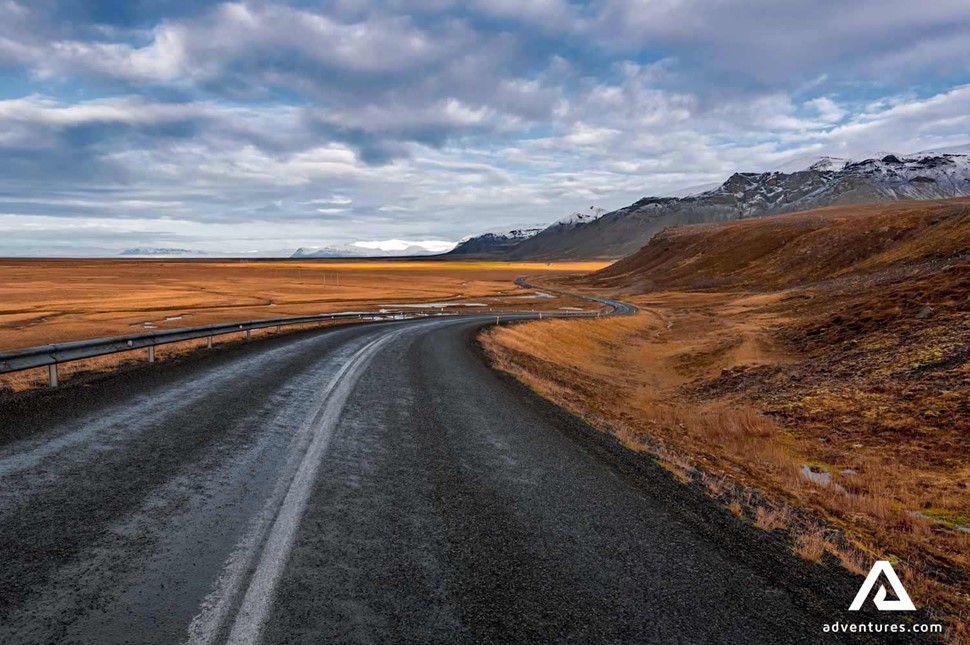 road in the south coast of iceland
