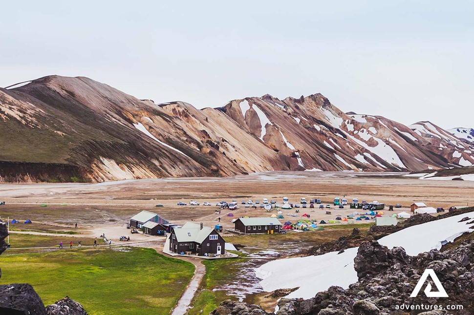 Camping base center in Landmannalaugar