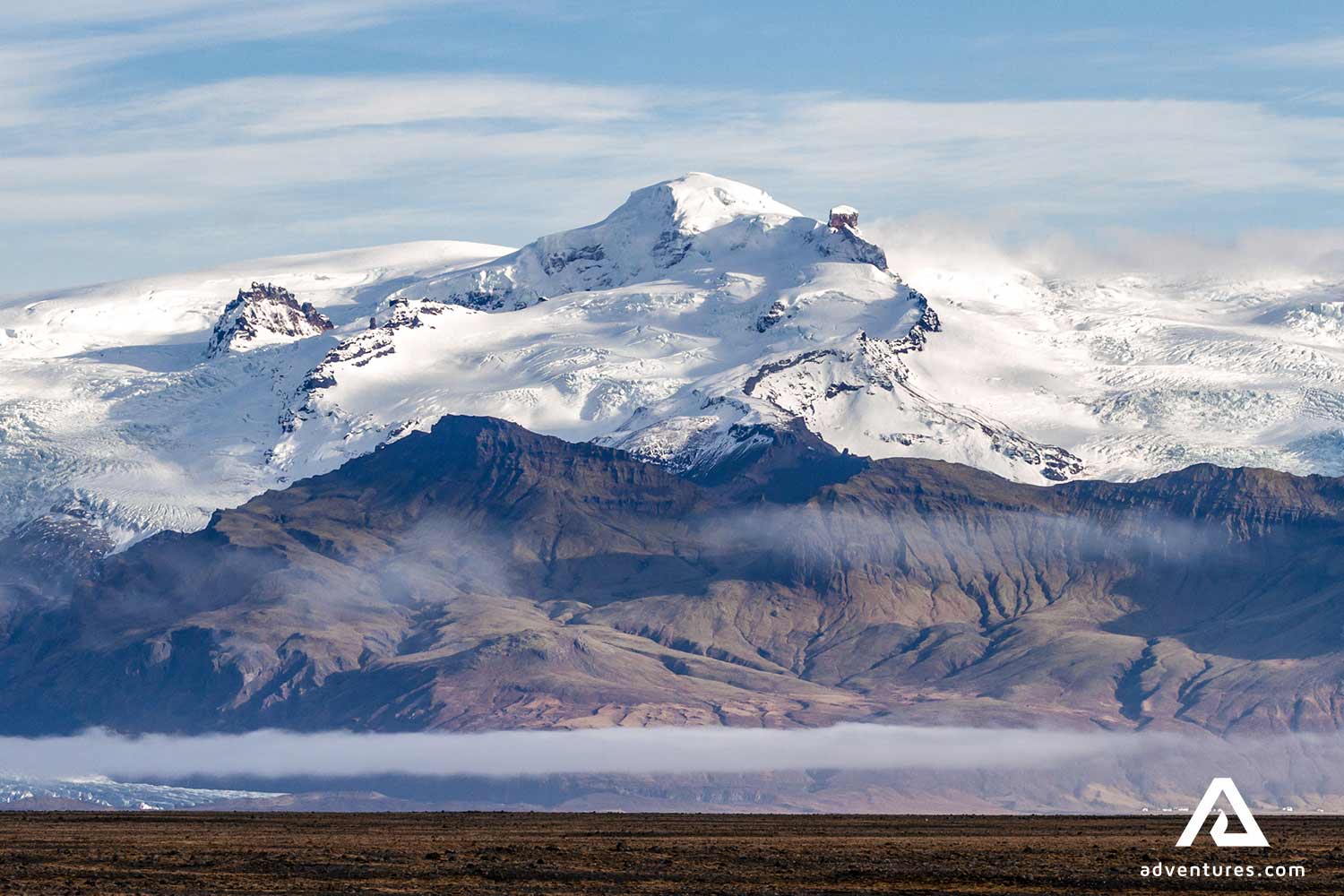 Vatnajokull Glacier Hvannadalshnukur Peak South Iceland
