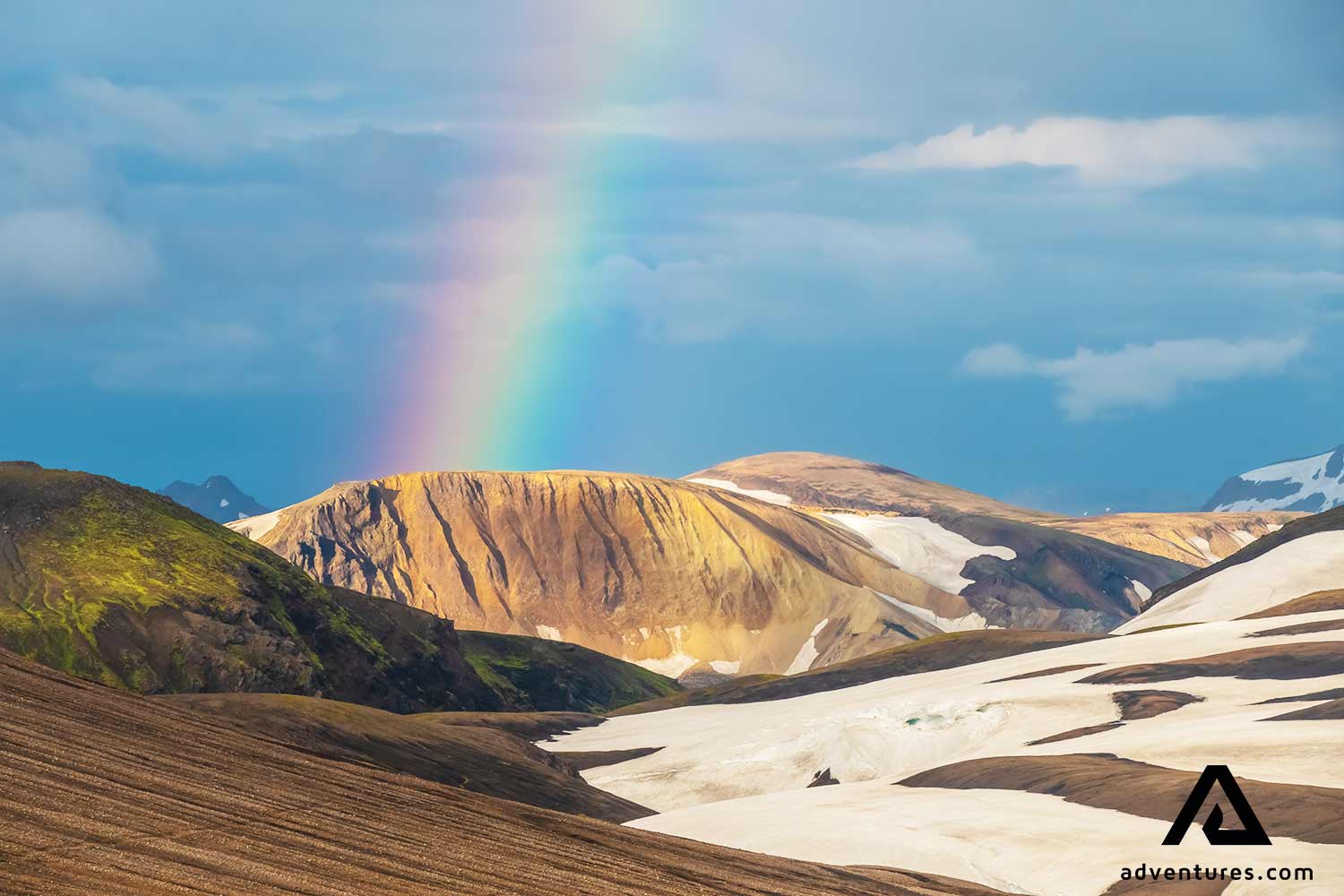 colourful Hraftinnusker area in landmannalaugar