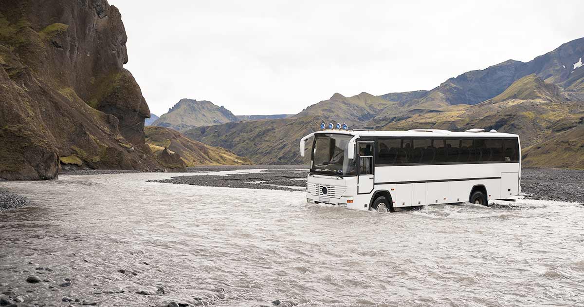 Transfer Bus from Landmannalaugar to Reykjavik