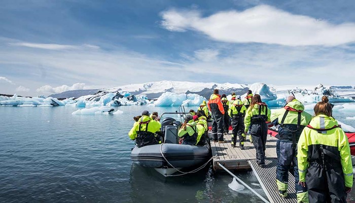 Zodiac Bootsfahrt auf der Jökulsarlon-Gletscherlagune