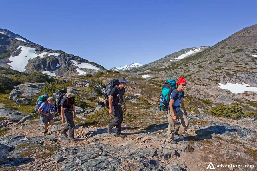 Backpacking on a Chilkoot Trail from Alaska to Yukon