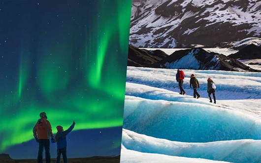 Islande sensationnelle – Cascades, randonnée glaciaire et aurores boréales