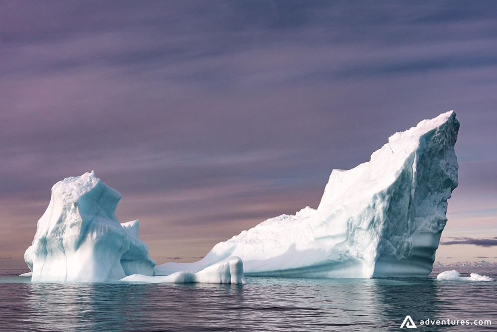 Massive Iceberg Floating in Arctic Sea