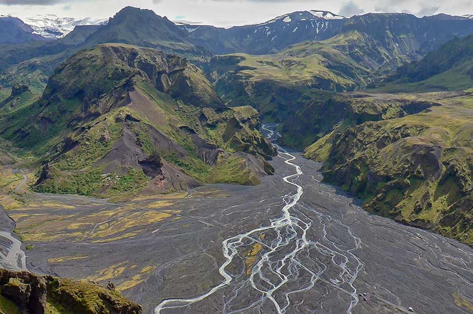 thorsmork valley view in highlands thorsmork valley view in highlands of iceland