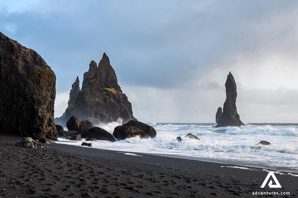 Reynisfjara Black Sand Beach rock formations