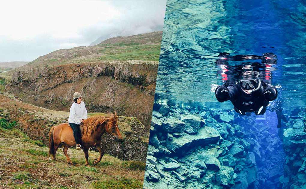 Silfra Snorkeling and Horseback Riding