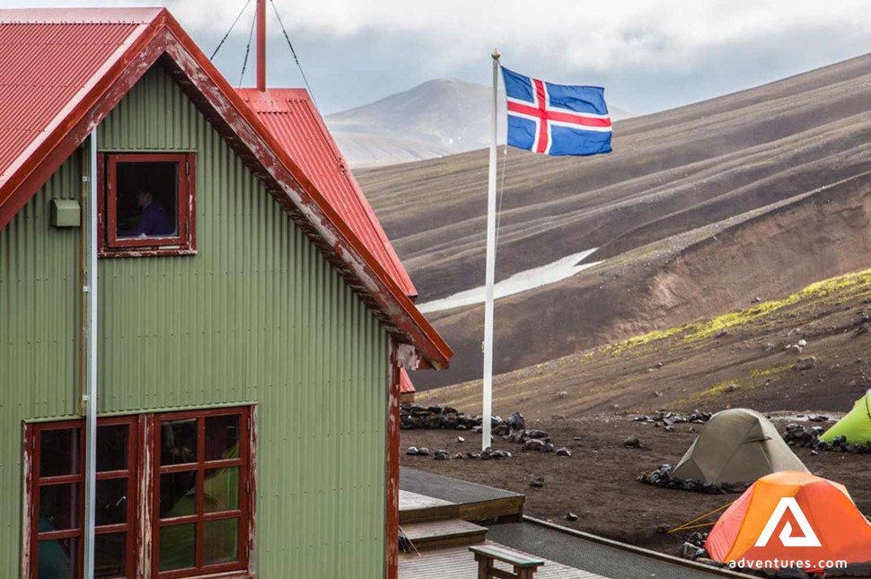 Hrafntinnusker Base camp house on laugavegur trail