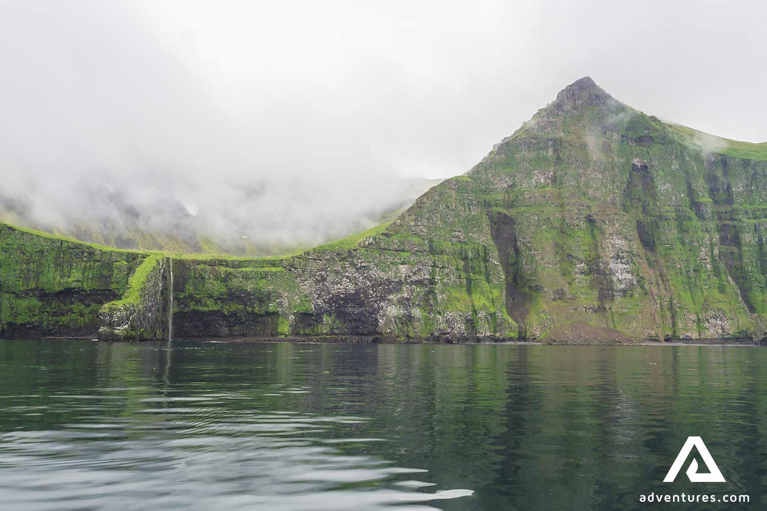 Foggy cliffs in Westfjords