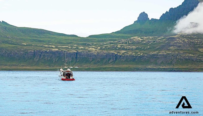 small boat near Isafjordur