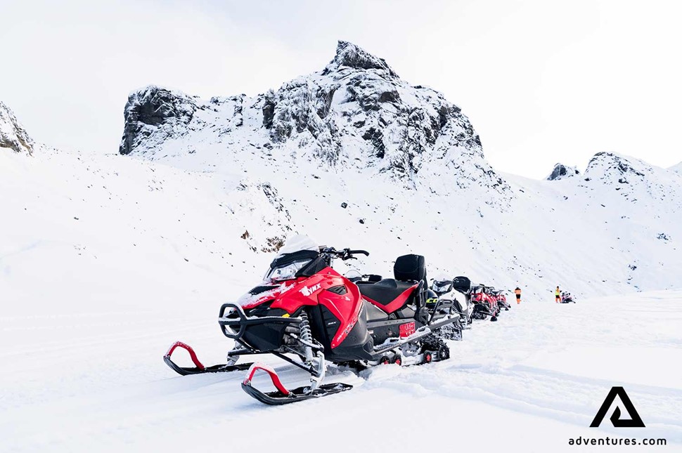 snowmobiling tour on Eyjafjallajokull glacier