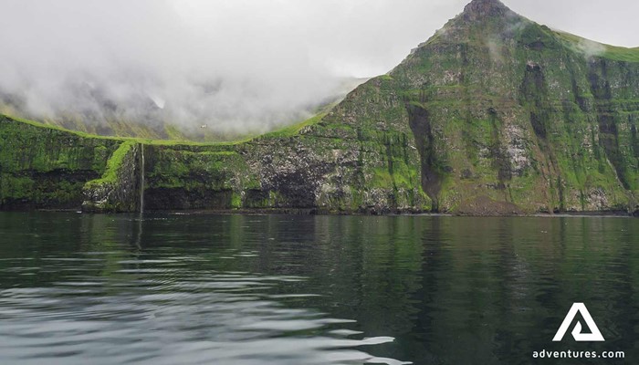 Foggy cliffs in the Westfjords