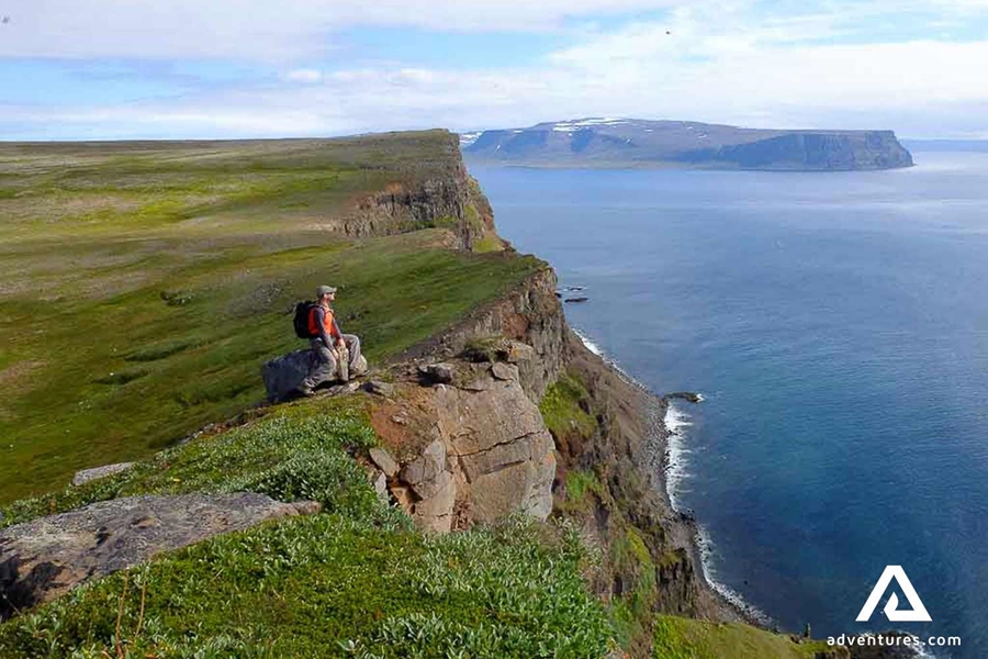 Green Cliff in Westfjords 