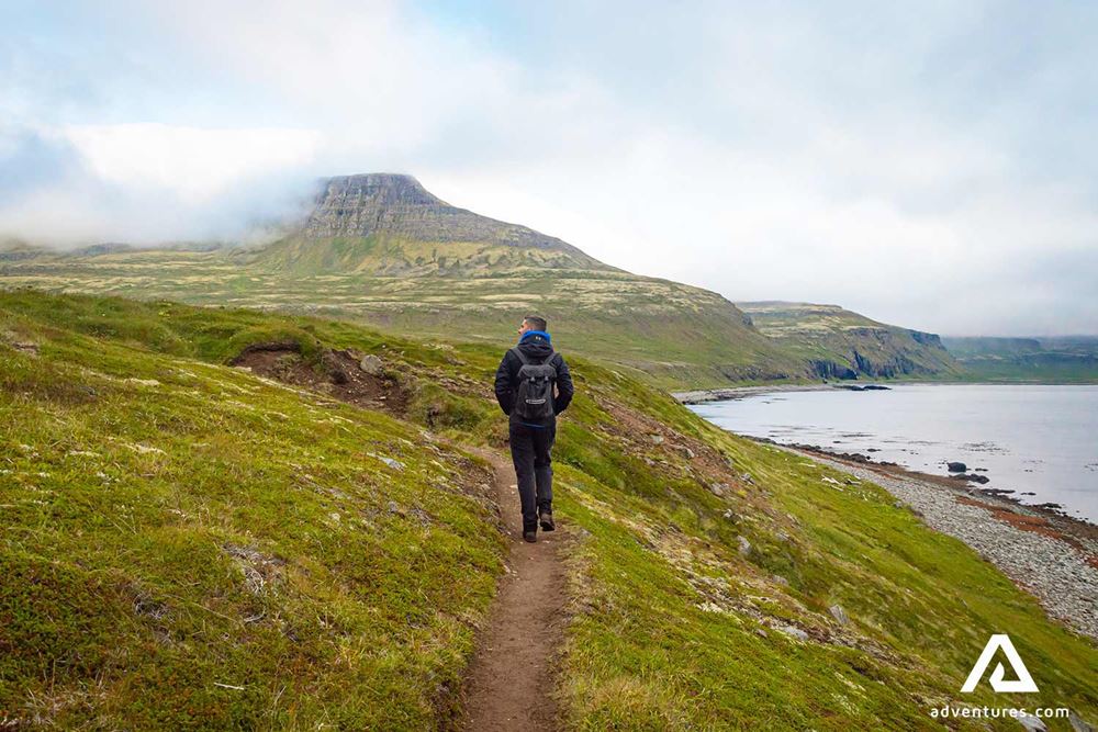 Hiking the path in the Westfjords