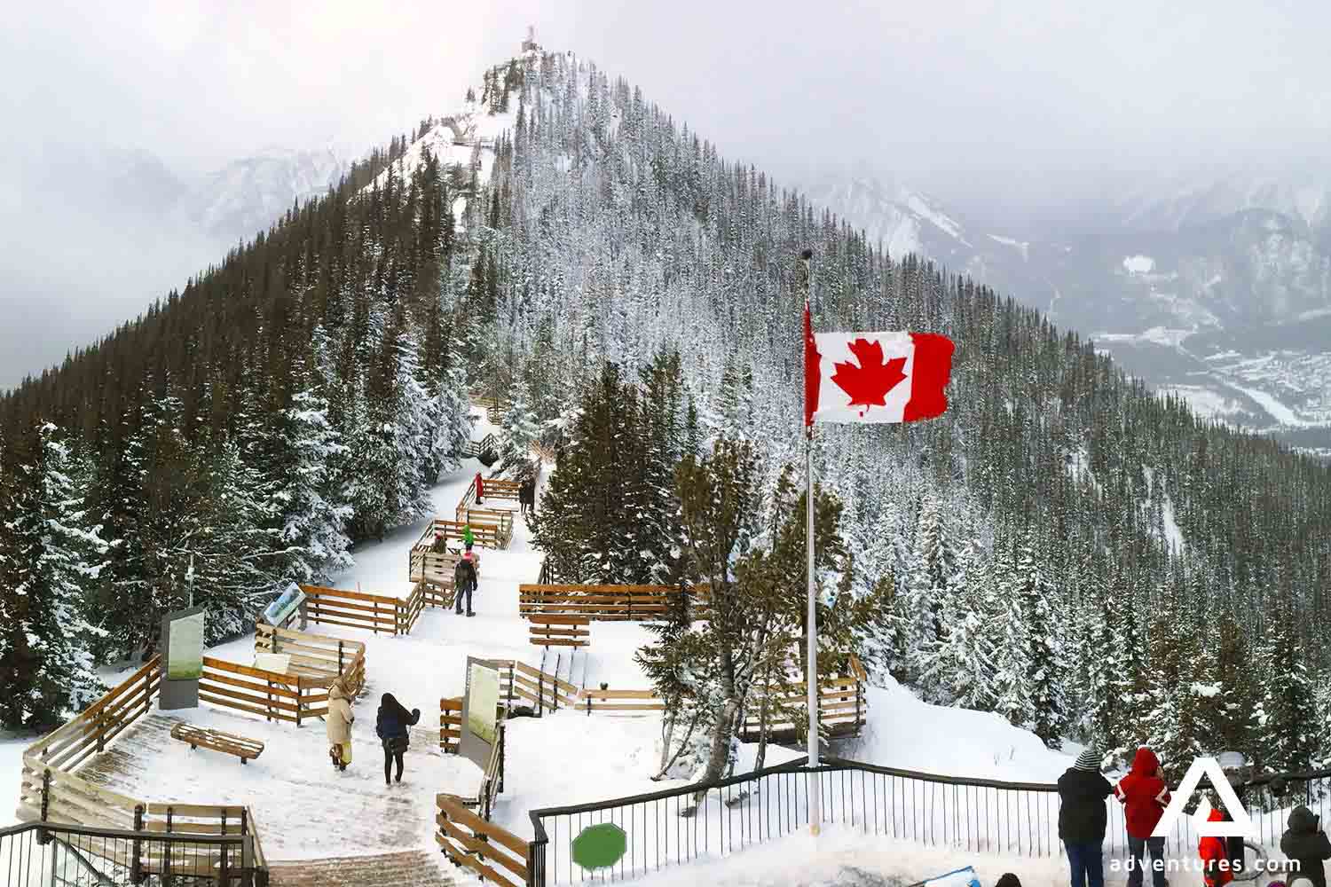 sunshine village ski resort in winter