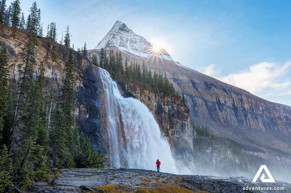powerful Emperor Falls in rocky mountains