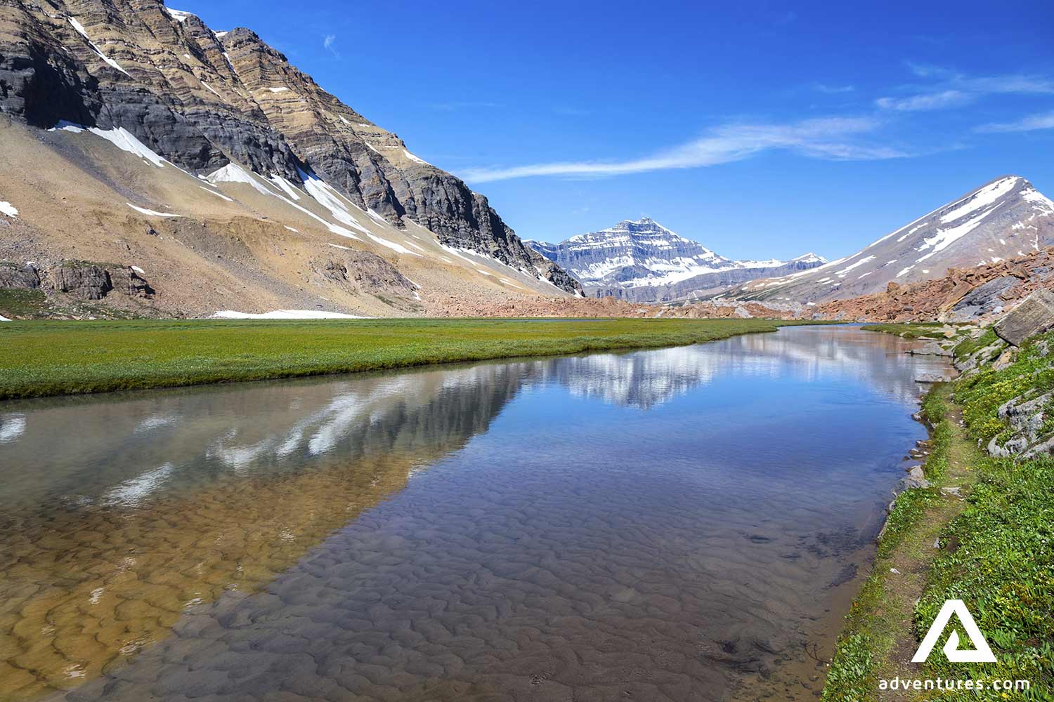 Brazeau River in canadian rockies at summer
