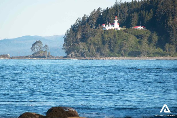 Carmanah lighthouse view in british columbia