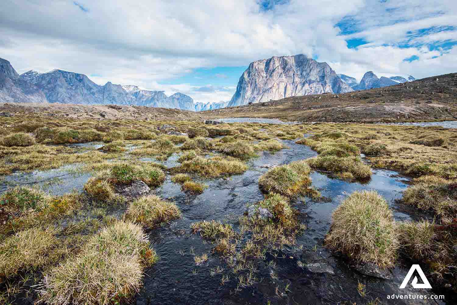 bylot island in canada view at winter