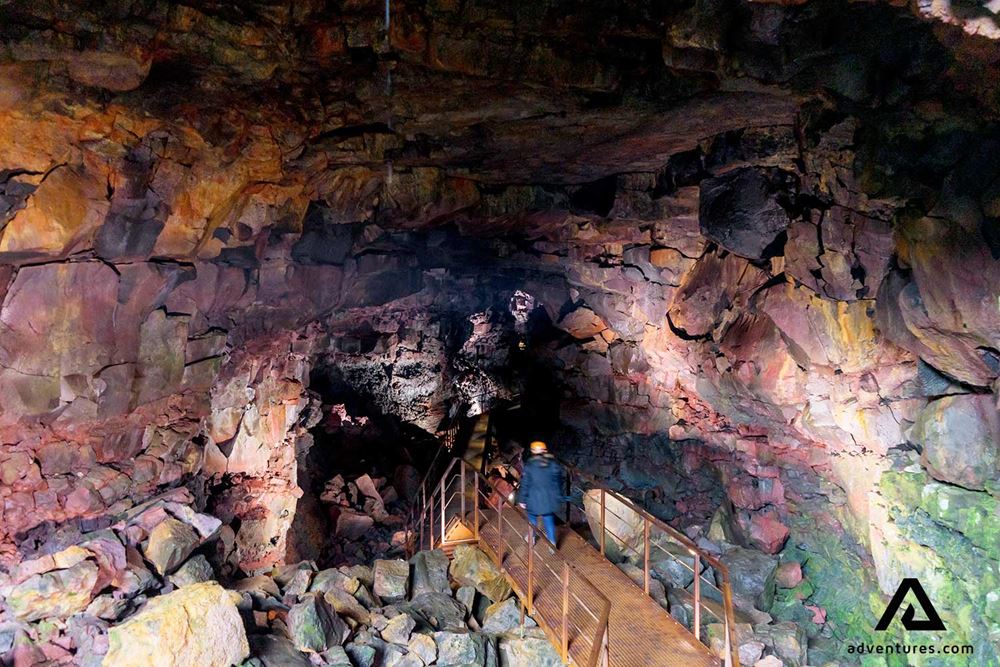 walking path inside a lava cave