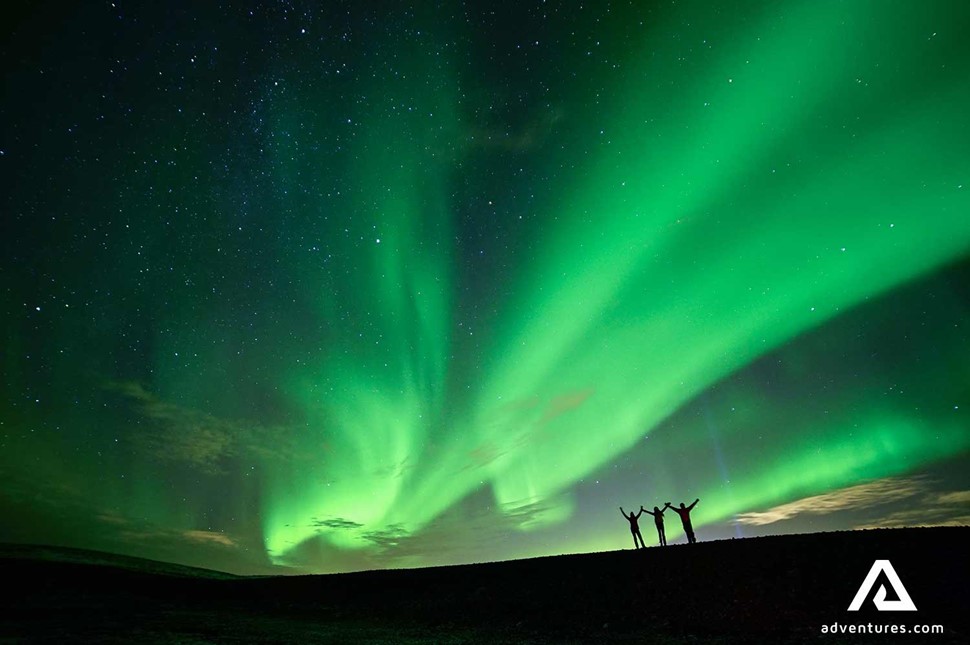 Northern Lights Iceland Happy Friends