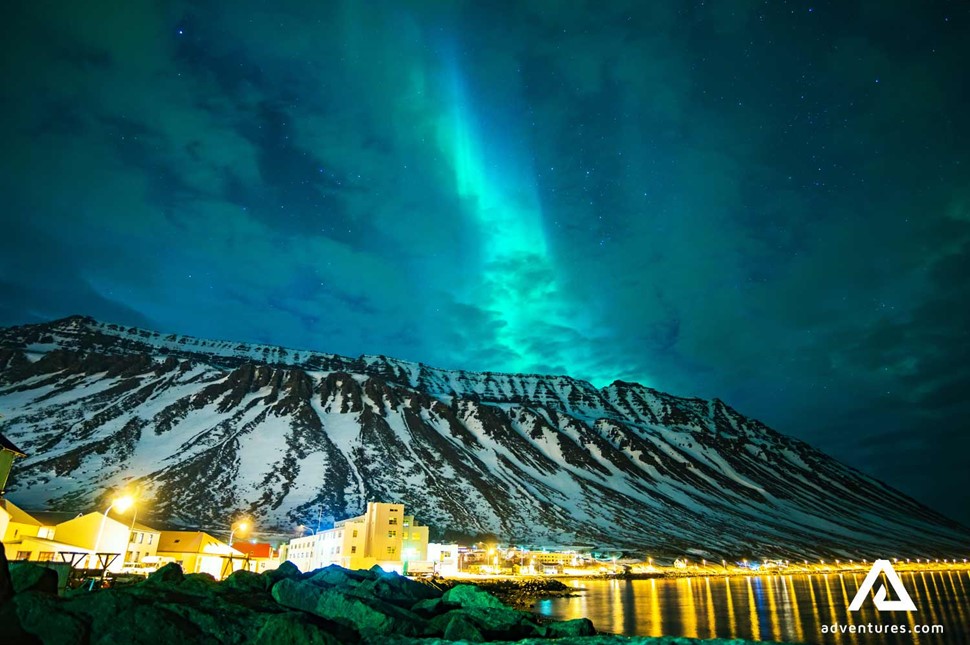 Westfjords Isafjordur Northern Lights in Iceland