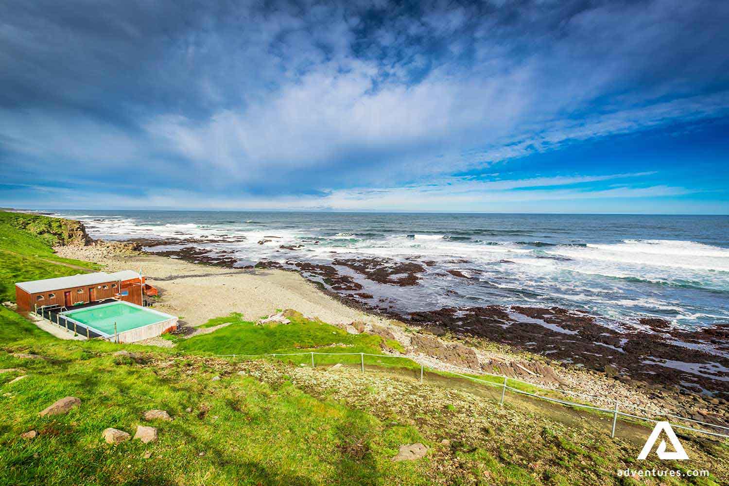 Krossneslaug Geothermal Pool Hot Spring Westfjords in Iceland