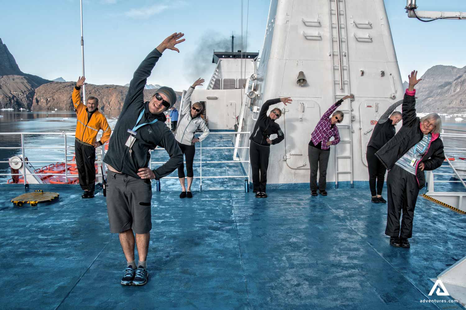 Warming up on a cruise ship