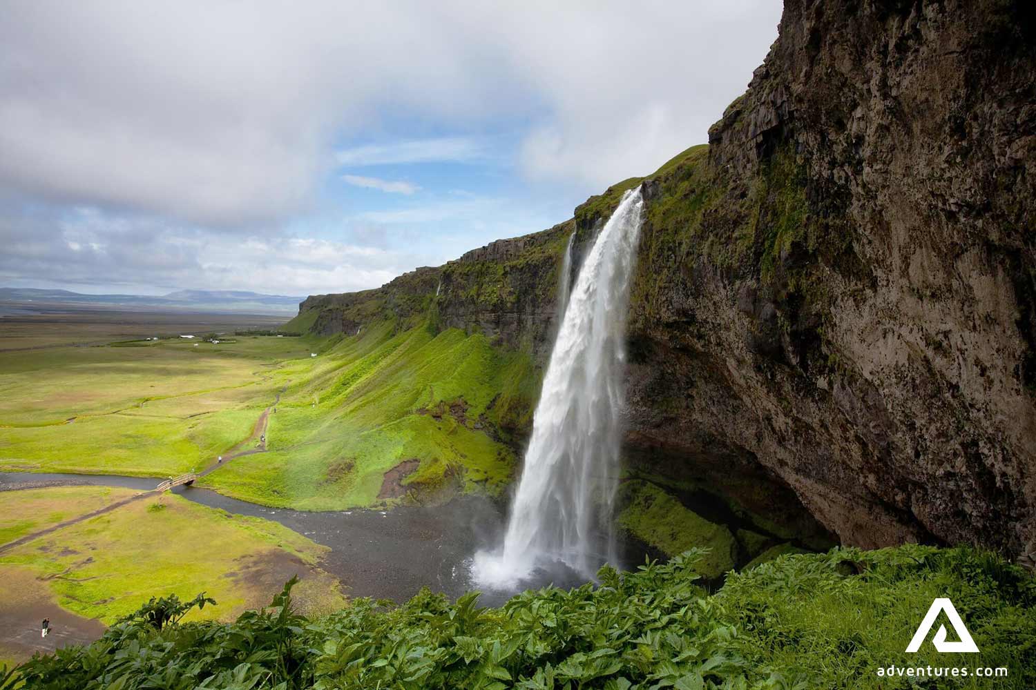 seljalandsfoss waterfall in summer in Iceland