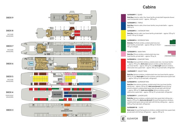Cruise Deck and Cabin Plan