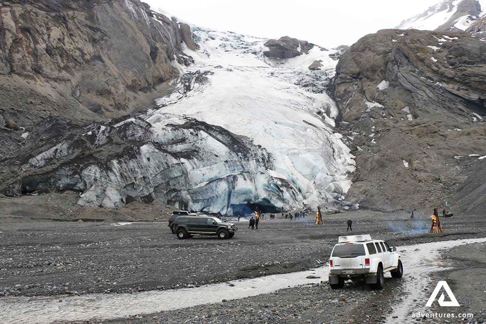 gigjokull glacier super jeep tour