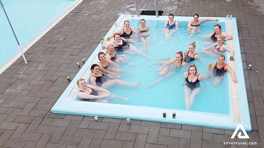 Women in a swimming pool