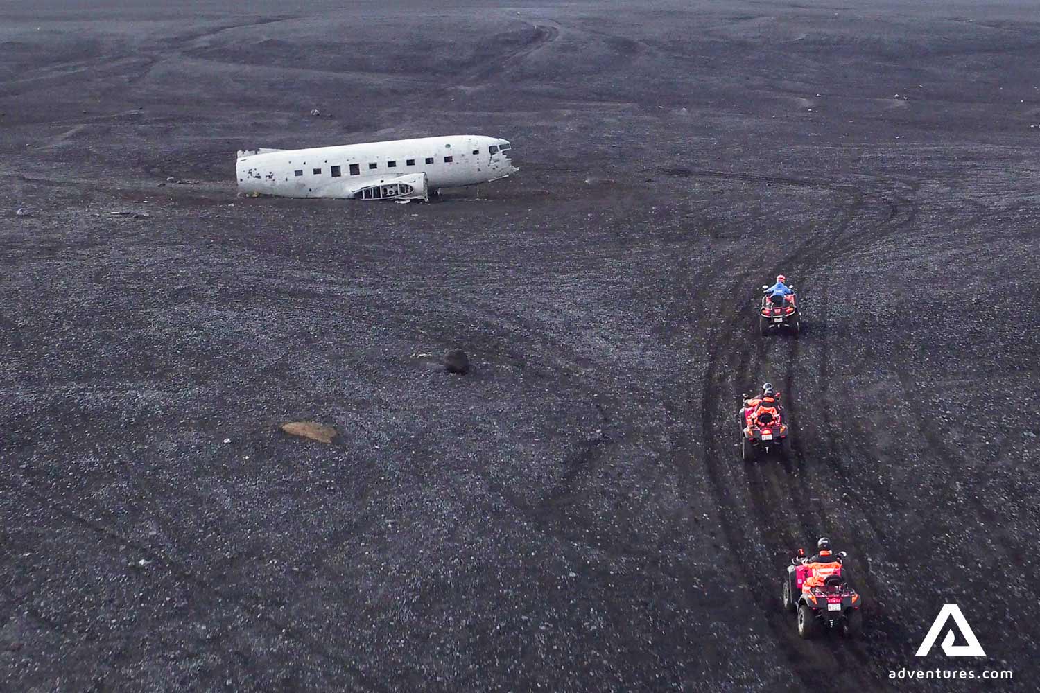 atv quad bike riding aerial view