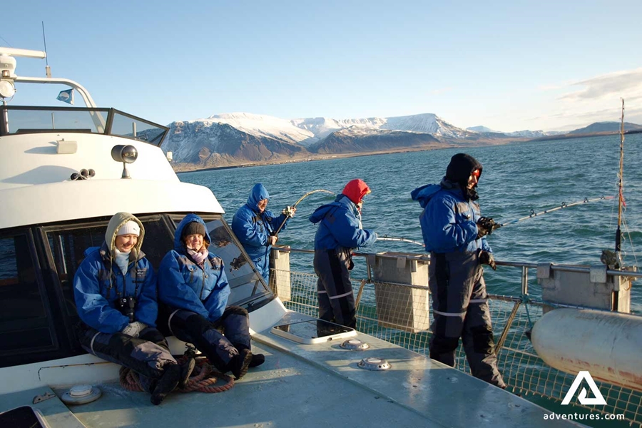 winter sea fishing in iceland