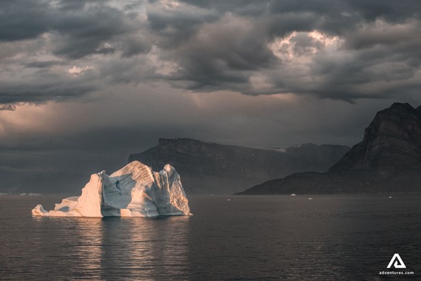 Iceberg in the middle of a sea