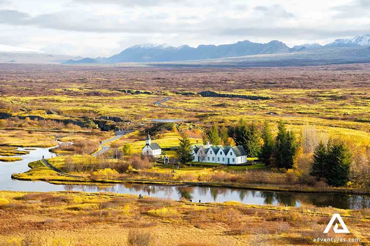 Thingvellir national park in autumn view of Thingvellir national park in autumn