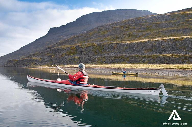 Kayaking near Isafjordur Kayaking near Isafjordur in Iceland