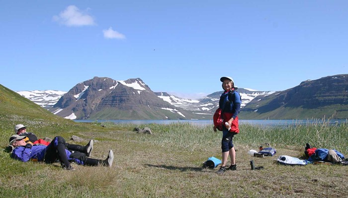 Resting After Kayaking Tour In Westfjords