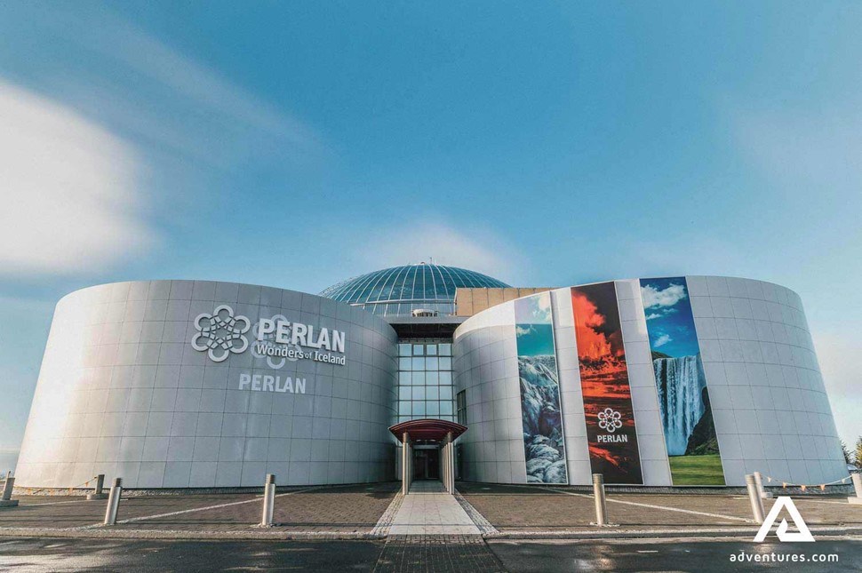 perlan museum outside building view in reykjavik
